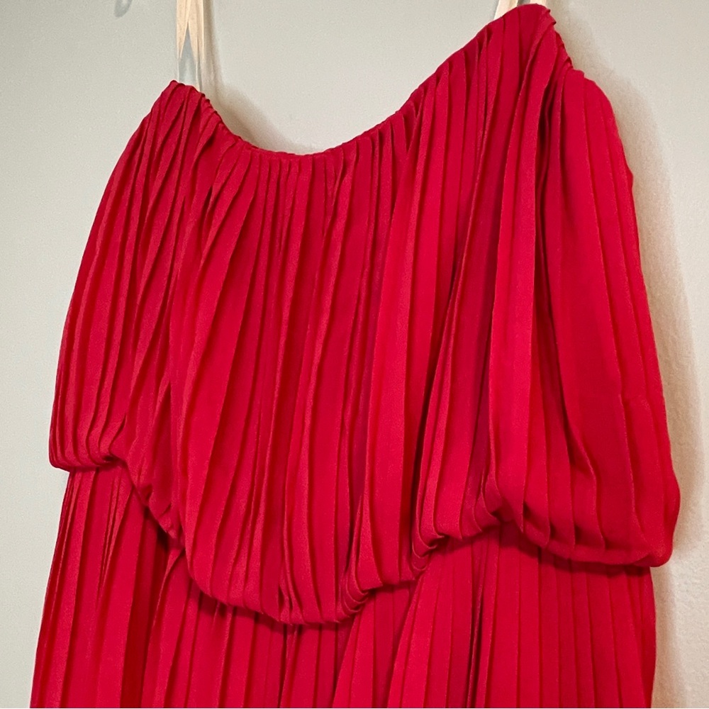 Bcbgeneration Lollipop Red Pleated Strapless High… - image 5